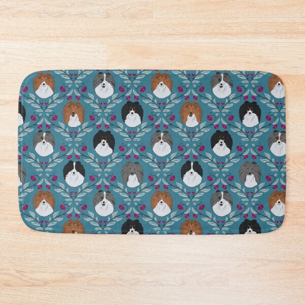 Item preview, Shelties in Teal designed and sold by Spinyflowerart.