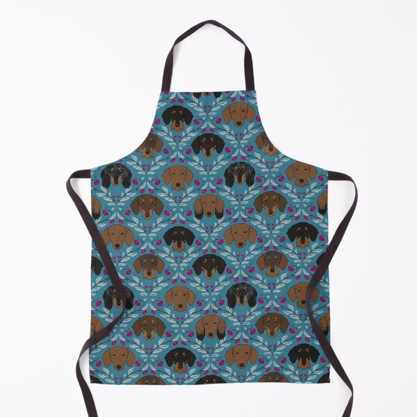 Item preview, Dachshunds in Teal designed and sold by Spinyflowerart.