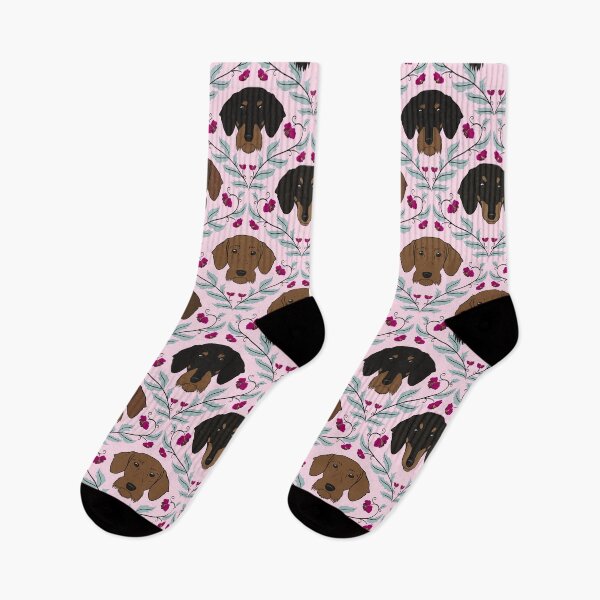 Item preview, Dachshunds in Pink designed and sold by Spinyflowerart.