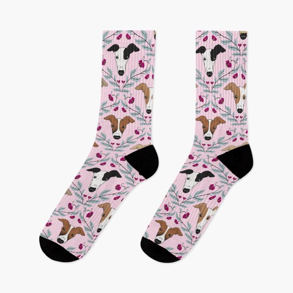 Item preview, Italian Greyhounds in Pink designed and sold by Spinyflowerart.