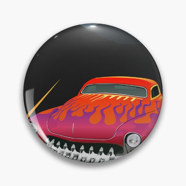Item preview, hot rod muscle car car flame landscape sunset designed and sold by Achille3777.