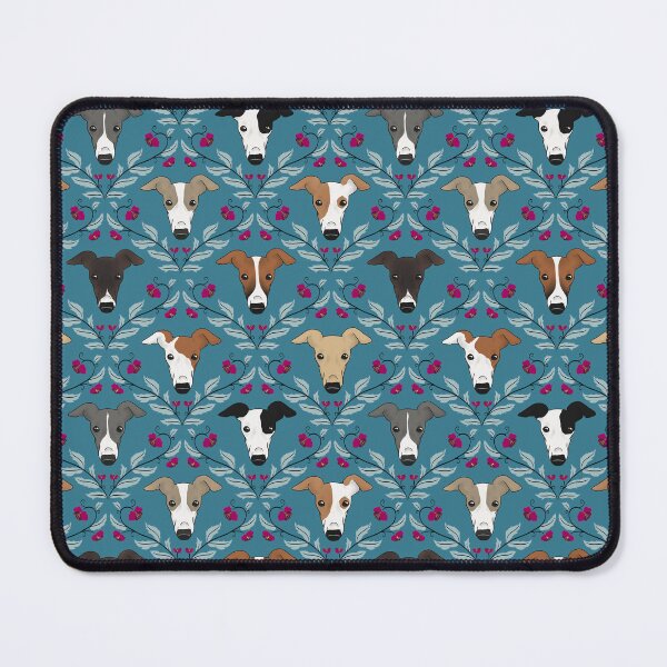 Item preview, Italian Greyhounds in Teal designed and sold by Spinyflowerart.