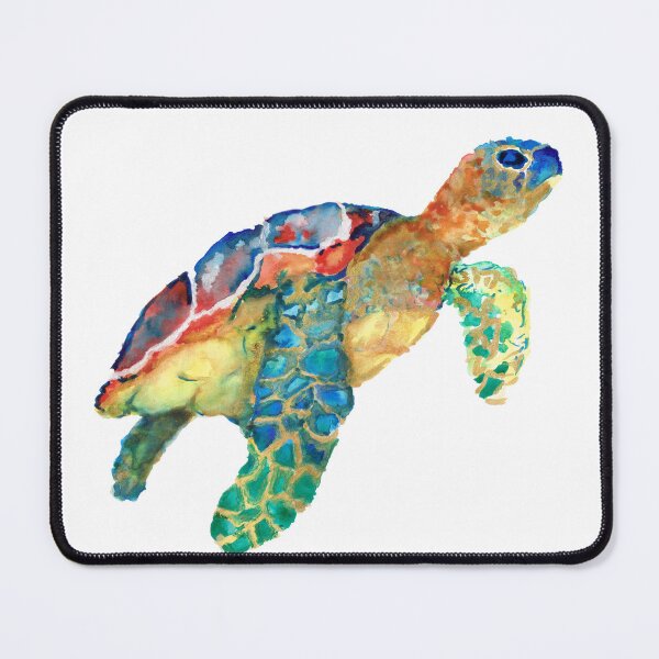 Item preview, watercolour sea turtle designed and sold by Kassia J Markowska.