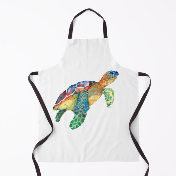 Item preview, watercolour sea turtle designed and sold by Kassia J Markowska.
