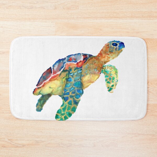 Item preview, watercolour sea turtle designed and sold by Kassia J Markowska.
