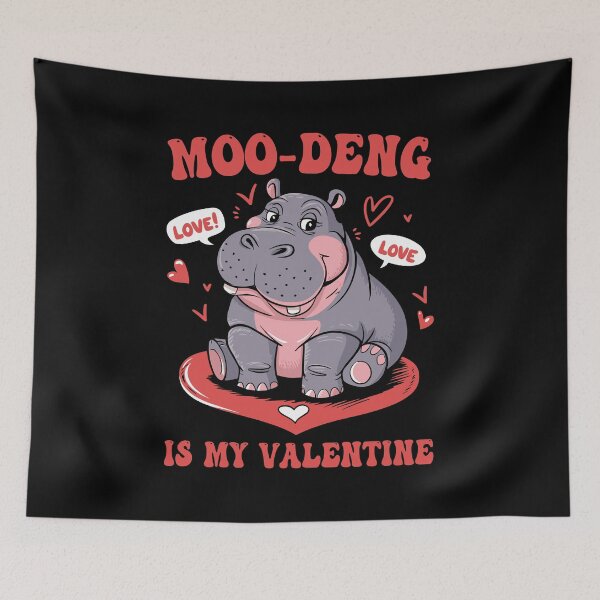 Item preview, Valentine's Day Love Cute Funny Moo-Deng Is My Valentine designed and sold by Dream-Art-Wear.