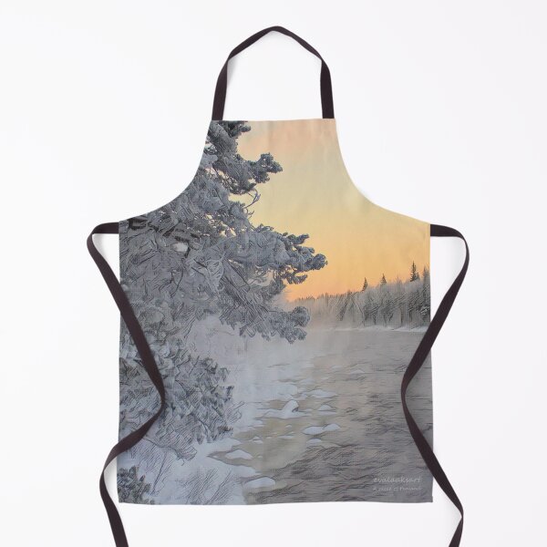 Item preview, Rapids in December - evalaaksart - A piece of Finland designed and sold by evalaaksart.