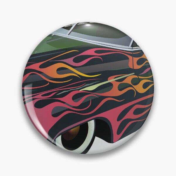 Item preview, american car hot rod muscle car flame vintage road designed and sold by Achille3777.