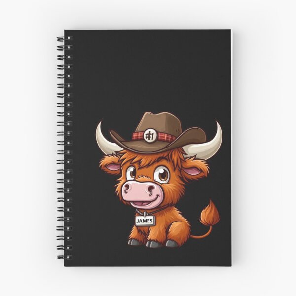 Item preview, Cartoon highland cow with cowboy hat, "James #1 designed and sold by hardingcarl2.