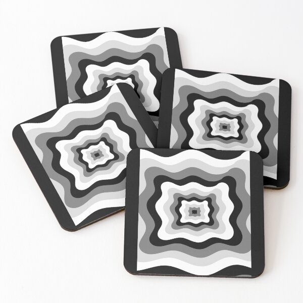 Item preview, Wavy Black and white square pattern designed and sold by RogerDodger21.