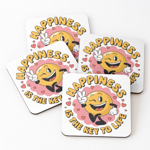 Item preview, Happiness is the key to life designed and sold by DropRomance.