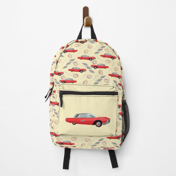 Item preview, 1963 Red Hot Hot Rod Antique Car on Light Yellow Half-Drop Repeat 5748 designed and sold by Art in My Loft.