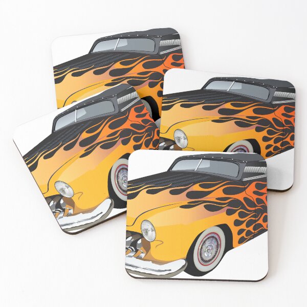 Item preview, american hot rod car muscle vintage garage flame old designed and sold by Achille3777.