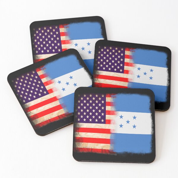 Item preview, US Flag and Honduras Flag Pride Wear Design.  designed and sold by LovelyHappyGift.