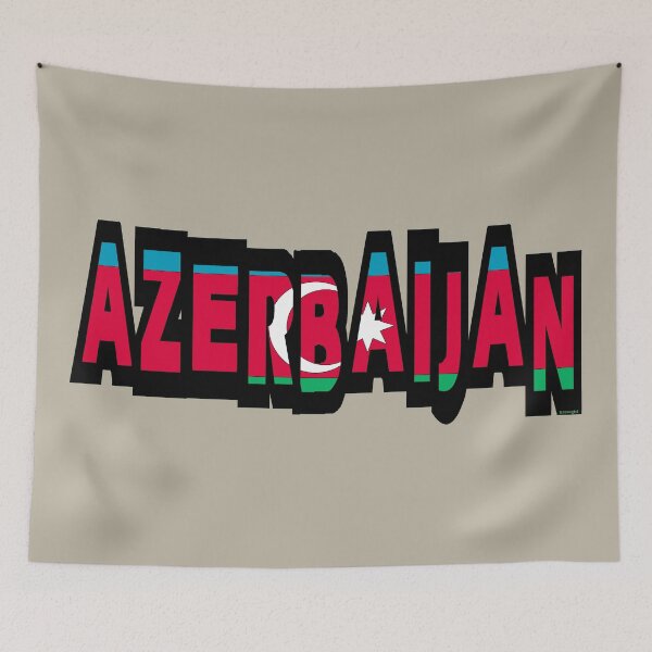 Item preview, Azerbaijan Font with Azerbaijani Flag designed and sold by Havocgirl.