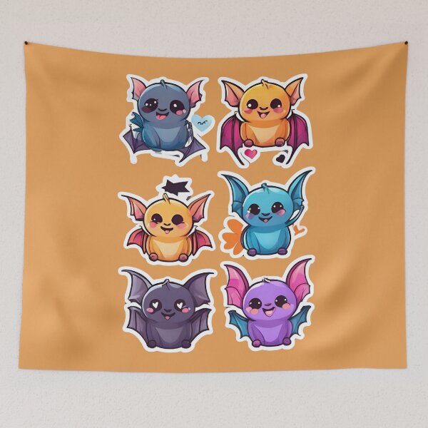 Item preview, Kawaii Bat, Bat kawaii, Batzilla, sweet bat, cute bat, cute,  designed and sold by GOLDENGARDENART.