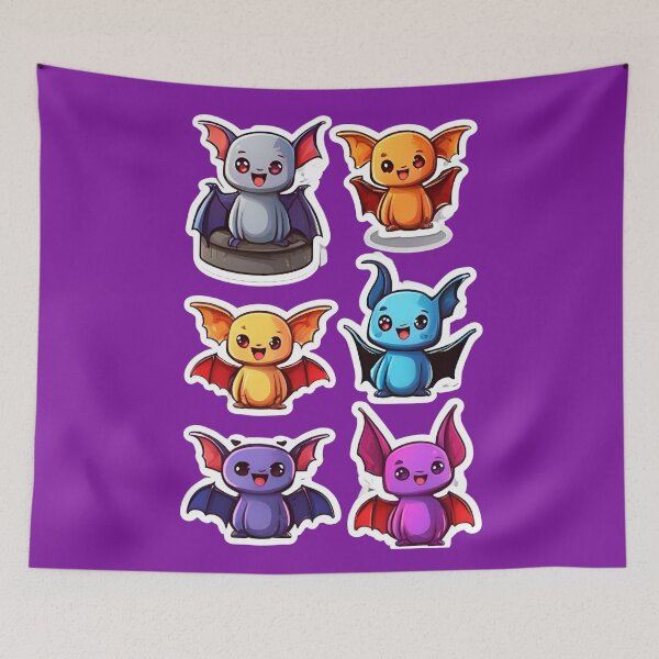 Item preview, Sweet Kawaii Bat, Bat kawaii, Batzilla, sweet bat, cute bat, cute,  designed and sold by GOLDENGARDENART.