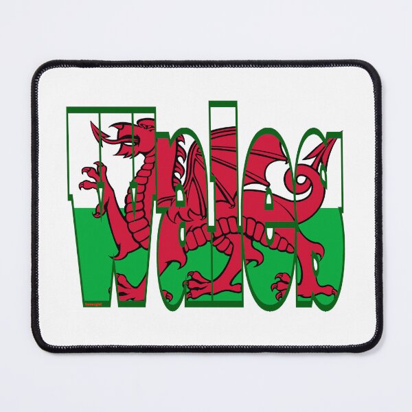 Item preview, Wales Font with Welsh Flag designed and sold by Havocgirl.