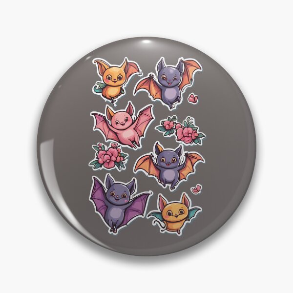 Item preview, Cute Kawaii Bat, Bat kawaii, Batzilla, sweet bat, cute bat, cute,  designed and sold by GOLDENGARDENART.