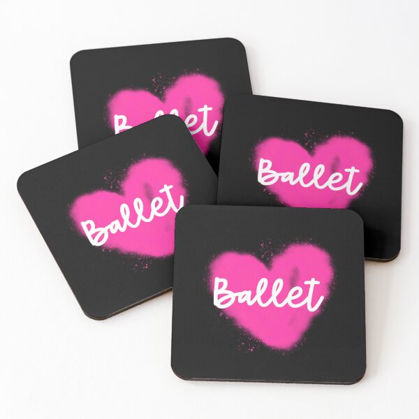 Artikelvorschau, Ballett Rosa Herz Spray Painted Splatter Design entworfen und verkauft von Peace4Patti.