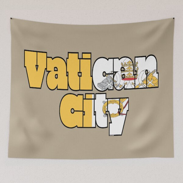 Item preview, Vatican City Font with Vatican Flag designed and sold by Havocgirl.