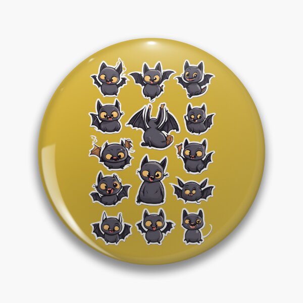 Item preview, Black Kawaii Bat, Bat kawaii, Batzilla, sweet bat, cute bat, cute,  designed and sold by GOLDENGARDENART.