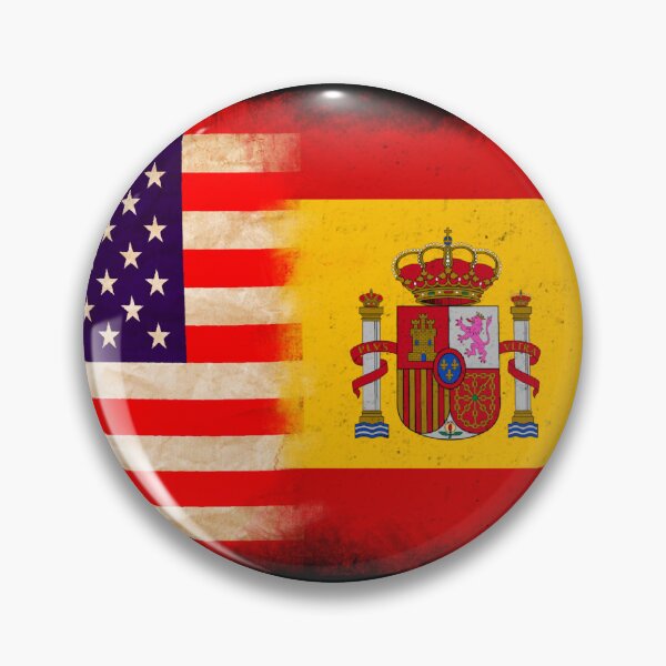 Item preview, US Flag and Spain Flag Pride Wear Design.  designed and sold by LovelyHappyGift.