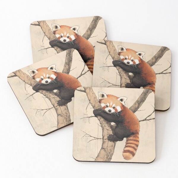 Item preview, Red Panda climbing a tree designed and sold by SetMyHeart.