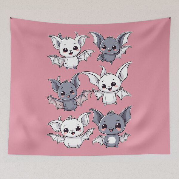 Item preview, Gray Kawaii Bat, Bat kawaii, Batzilla, sweet bat, cute bat, cute,  designed and sold by GOLDENGARDENART.