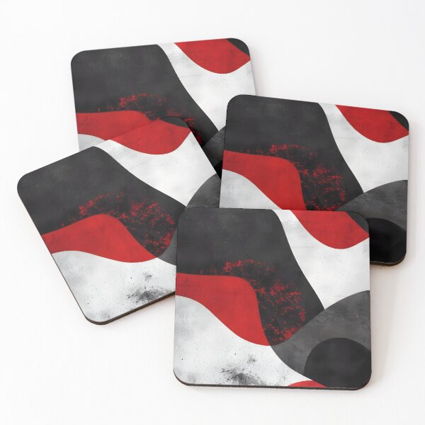 Item preview, Aesthetic Wavy Red Black And White  designed and sold by MOBI-CASE.