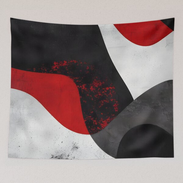Item preview, Aesthetic Wavy Red Black And White  designed and sold by MOBI-CASE.
