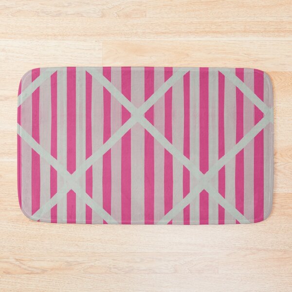 Item preview, Bold Pink and White Geometric Stripe Pattern – Modern Statement by Jemma Jamie SKidmore  designed and sold by Jemma Jamie Skidmore.