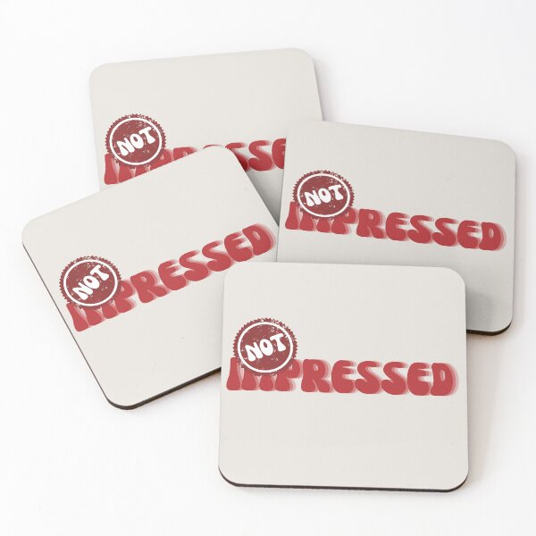 Item preview, Not Impressed Red text (Tan background) designed and sold by BLAAAAASK.
