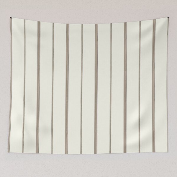Item preview, Ticking Ivory Brown designed and sold by pinebluedesign.