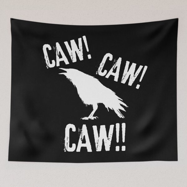 Item preview, Caw Crow in White Silhouette designed and sold by BLAAAAASK.
