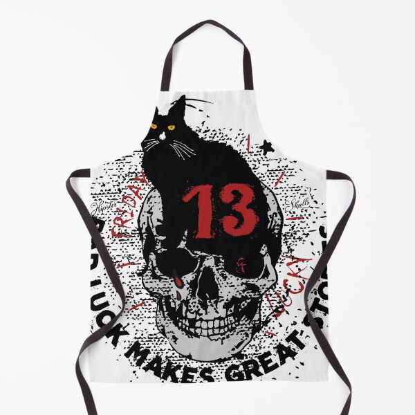 Item preview, bad luck black cat skull tattoo 13 skull designed and sold by Achille3777.