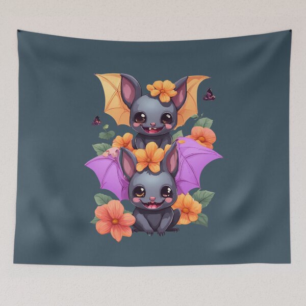 Item preview, Color Kawaii Bat, Bat kawaii, Batzilla, sweet bat, cute bat, cute,  designed and sold by GOLDENGARDENART.