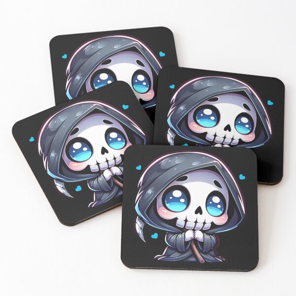 Item preview, Kawaii Grim Reaper With Adorable Sweet Expression designed and sold by 2ndSketch.