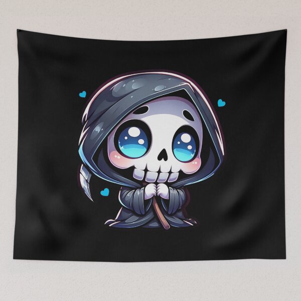 Item preview, Kawaii Grim Reaper With Adorable Sweet Expression designed and sold by 2ndSketch.