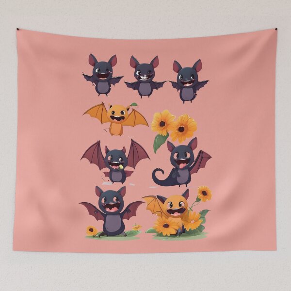 Item preview, Funny Bat, Bat kawaii, Batzilla, sweet bat, cute bat, cute,  designed and sold by GOLDENGARDENART.