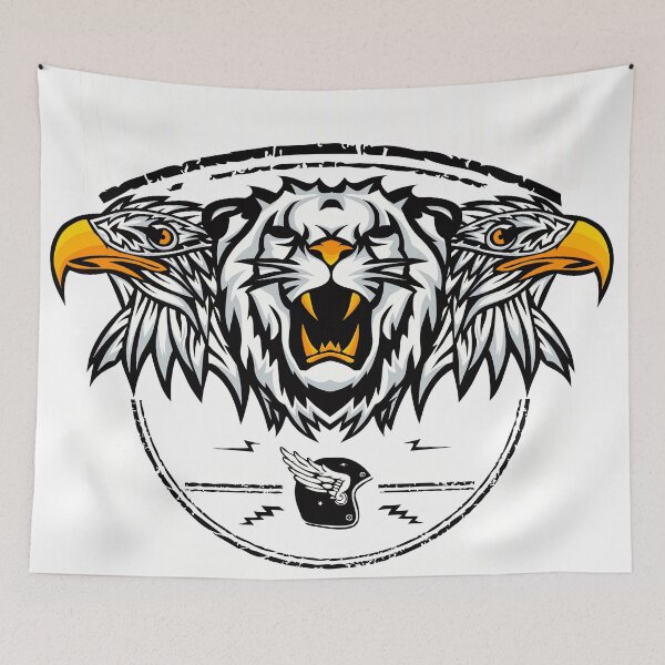 Item preview, born free eagle motorcycle lion logo designed and sold by Achille3777.