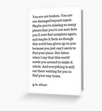 Words Of Encouragement Greeting Card