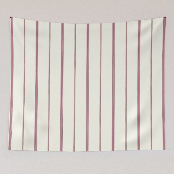 Item preview, Ticking Ivory Cerise designed and sold by pinebluedesign.