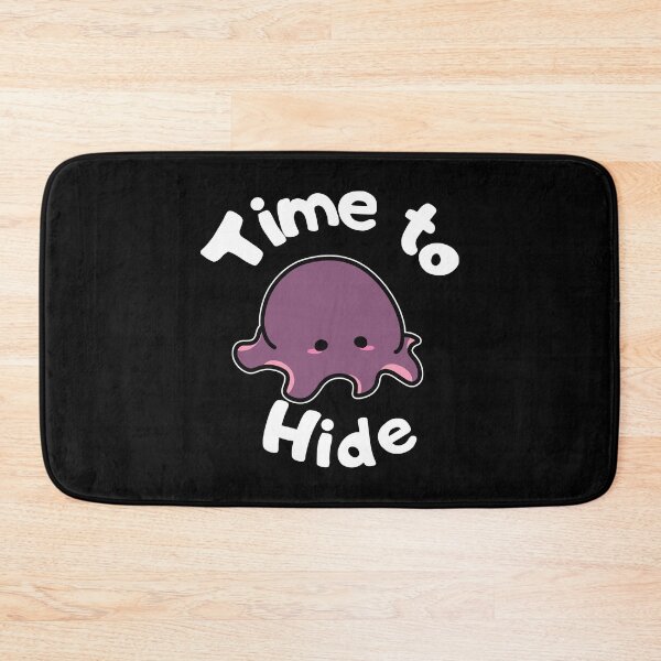 Item preview, Time to Hide Chibi Octopus White Text (Black) designed and sold by BLAAAAASK.
