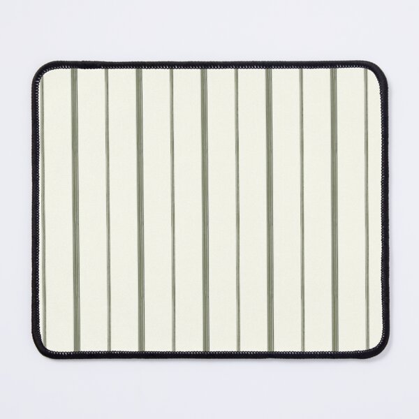 Item preview, Ticking Ivory Olive Green designed and sold by pinebluedesign.
