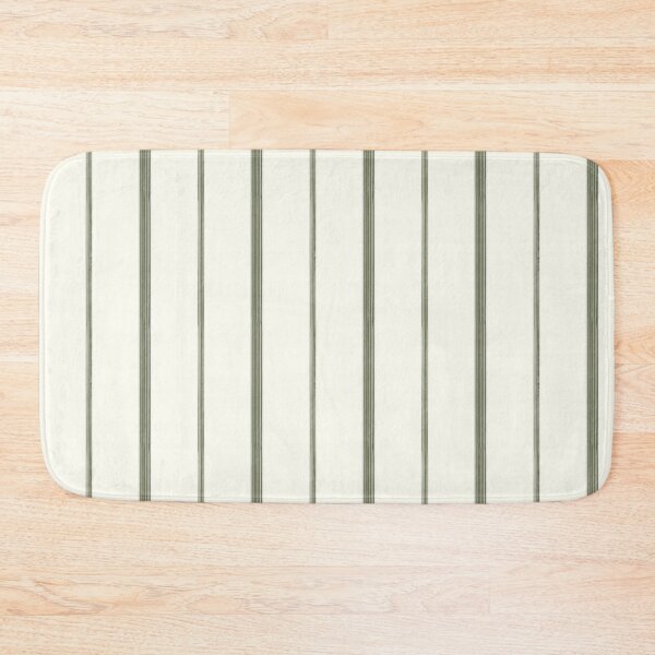 Item preview, Ticking Ivory Olive Green designed and sold by pinebluedesign.