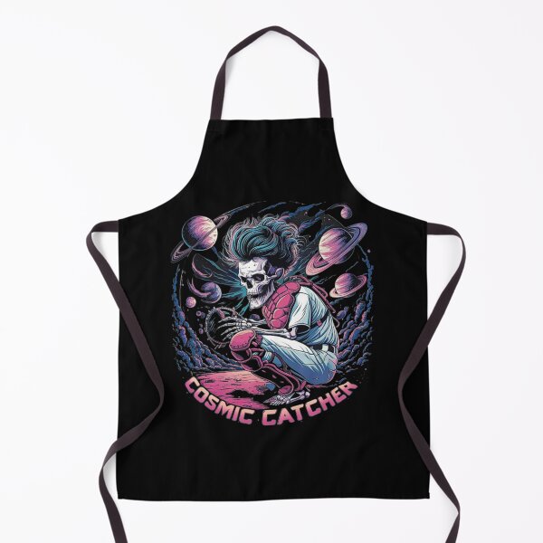 Item preview, Cosmic Skeleton Catcher in Space – Unique Futuristic Baseball Art designed and sold by love3617.