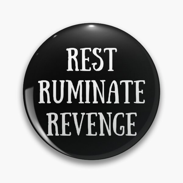 Item preview, Rest Ruminate Revenge White Text (Black) designed and sold by BLAAAAASK.