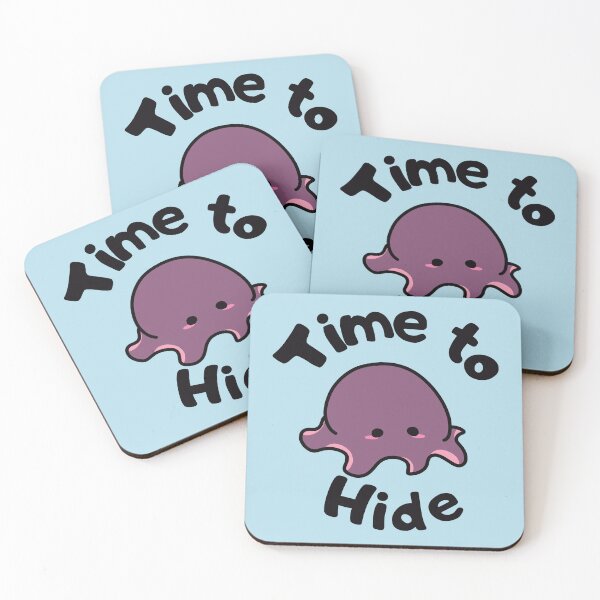 Item preview, Time to Hide Chibi Octopus (Blue) designed and sold by BLAAAAASK.