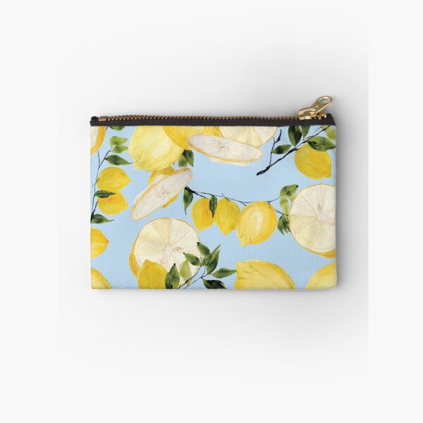 Item preview, Lemonlife - a fresh summery pattern of lemons on light blue background  designed and sold by RPrince1.